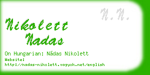 nikolett nadas business card
