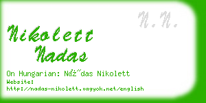 nikolett nadas business card